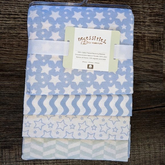 4 Pack flannelette receiving blankets - Picture 1 of 1